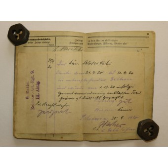 Военный билет солдата Кайзеровской Германии. Espenlaub militaria